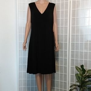 Attention,  black dress, with side tie